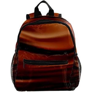 Leuke Fashion Mini Rugzak Pack Bag lekker gesmolten zijde chocolade, Meerkleurig, 25.4x10x30 CM/10x4x12 in, Rugzak Rugzakken