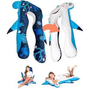 MAKOSAS Comfortkussen, gezondheidskussen voor kinderen, kussen voor bed, slapen, anti-stress, ADHD-kussen voor kinderen (haai)