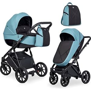 Kinderwagenset tot 22 kg Isofix en babyzitje Optioneel Brano Pro by SaintBaby Cristal Blue 01 2-in-1 zonder babyzitje