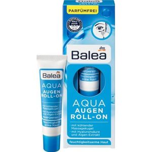 Aqua Eye Roll-On Oogcrème, met verkoelende massagebol, met algenextract, hydrateert lang aanhoudende vochtigheid, 15 ml