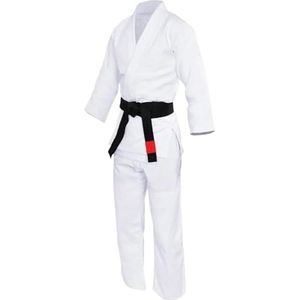 UBOHUZ Judo Pakken, 450 g/m², tops, 240, broek, judo-gi, vechtsportuniform, gebleekte kimono, single weave gi met witte riem voor mannen, vrouwen (wit, 190 cm)