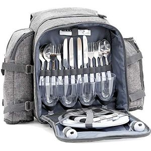 SAMMART 29L inklapbaar bad met handvat - draagbare outdoor picknickmand - ruimtebesparende opbergcontainer, watercapaciteit 24L (1, wit/grijs