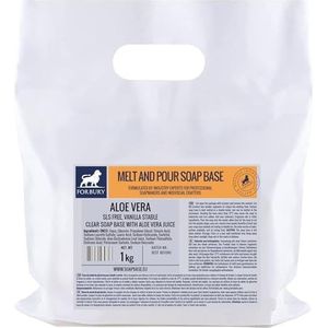 Forbury Aloë Vera Glycerinezeep transparante zeepbasis ruwe zeep 1 kg (SLS-vrij). Melt and Pour Clear Soap Base