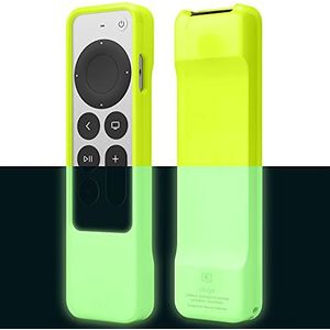 elago R1 Case Compatibel met Apple TV 4k Siri Afstandsbediening 3e Generatie(2022) en 2e Generatie (2021)–Magneettechnologie, Koord Inbegrepen, Goede Schokabsorptie, Volledige Toegang (Neon Geel)