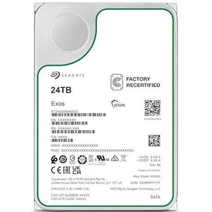 Seagate Exos X24 24TB interne server harde schijf ST24000NM000C 3,5 inch HDD SATA3 512MB 7200RPM