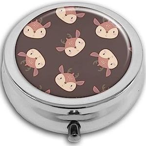 Leuke Dieren Pil Box-3 Compartiment Geneeskunde Pil Case, Draagbare Geneeskunde Tablet Vitamine Houder Organizer voor Portemonnee Pocket