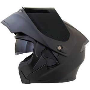 Opklapbare Motorhelmen ECEDOT-Goedgekeurde Integraalhelm Met Geïntegreerd Motormodulaire Helm Met Dubbel Vizier Crash Racing Helm Ventilatie Heren Dames 25,XXL:63-64CM