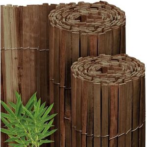 Sol Royal Privacy Scherm Bamboo Donkerbruin 90x600 cm – Weerbestendig Bamboe Mat Wind Scherm Tuin Balkonscherm – Robuust Natuurlijk Inkijkbescherming van Natuurlijk Bamboe Tuinscherm – B55