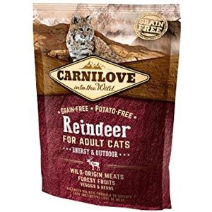 Carnilove Carnilove Reindeer Energy & Outdoor droogvoer voor katten, 400 g, verpakking van 16 x 25 g, totaal: 400 g