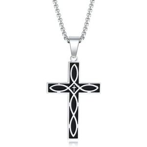 Roestvrij staal corrosie Keltische knoop kruis hanger kettingen voor mannen Punk katholicisme sieraden