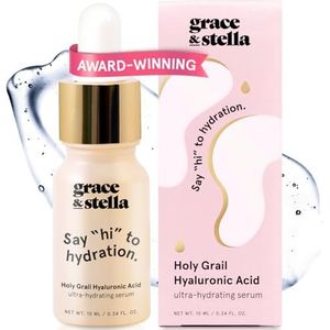 grace & stella - Hyaluron serum hoge dosis, bekroond hyaluronzuur en vochtverzorging, anti-aging verzorging tegen lijntjes en rimpels, boosted collageen, microneedling gezichtsserum, 10 ml