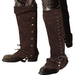 Jyuha Middeleeuwse Boot Covers, Vintage Been Cover | Faux Lederen Middeleeuwse Boot Spats Wandelen Scheenbeschermer, Kostuum Accessoire Jeciy-uk