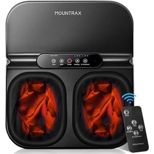 Mountrax Voetmassageapparaat met warmte, shiatsu-voetmassage met diep kneden, voetmassage voor plantaire fasciitis en pijnverlichting, tot maat 46