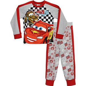 Disney Cars Pyjama | Lightning McQueen Kinder Pyjamas | Pyjamasets Voor Jongens | 100% Katoenen Nachtkleding met Lange Mouwen voor Kinderen Mehrfarbig 92