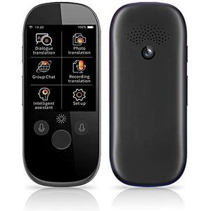 Smart Translator, 2,4-inch touchscreen WIFI Portable Two-Way Real-Time Multi Language Voice Translator Ondersteuning 45 talen Fotovertaalapparaat, paars Decoration