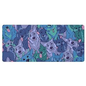 Leuke Hond Ras Welsh Corgi Mode Bureau Muismat Antislip Gaming Muismat Accessoires Decor 40x90cm