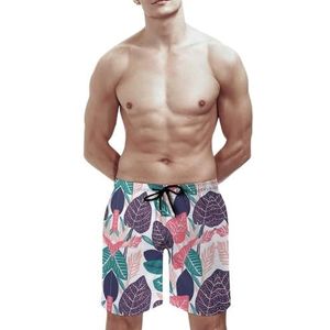 SANYJRV Sneldrogende ademende zwembroek voor heren (mesh voering), Hawaii Beach Casual Sports Shorts, Kleur 5, XL