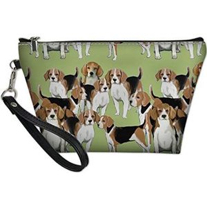 SEANATIVE Make-up tas voor vrouwen Basset Hound patroon borstel Case Pouch cosmetische tas