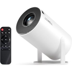 LQWELL HY300 PRO Miniprojector, 4K 1080P-ondersteuning, met Android 11, WiFi 6, Bluetooth 5.0, ondersteunt Airplay en Miracast, draagbaar voor thuis en buiten, voor Android/iPhone/PC/Mac/Switch