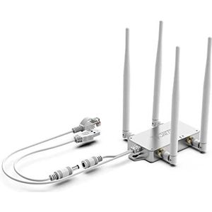VONETS VBG1200 Mini Wireless Industrial Grade 2.4Ghz / 5Ghz Dual Band WiFi Bridge/Booster/Repeater/Router with 4 External Antennas,1200Mbps, Great Ideal for Industrial Equipment, PLC, Robots