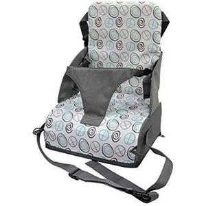 Chiyyak Baby Booster Seat, Kind Eetkamerstoel Booster Pad, Verwijderbare Draagbare Baby Seat Spons kussen, Beige Water Blauw Cirkel Symbool