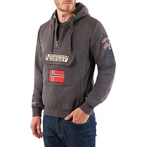 GYMCLASS MEN - Men's Kangaroo Pocket Hoodie - Mannen Logo Hoodie Sweater Hoody Jacket - lange mouwen warme Hoody Sweater - regelmatig Sport Hoodie (DONKERGRIJS L)