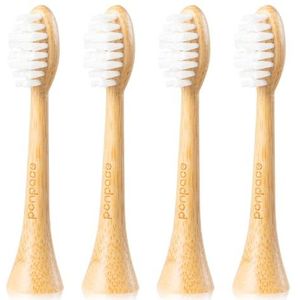 ponpace Bamboe elektrische tandenborstel vervangende hoofden met plantaardige borstelharen 8 stuks, compatibel met Philips Sonicare (golven extra zachte borstelharen)