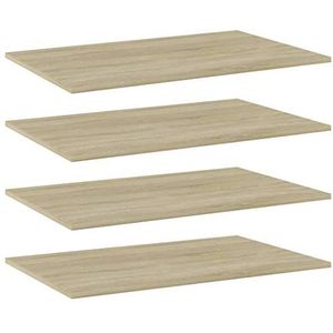 CBLDF Boekenplank Planken 4 stuks Sonoma Eiken 80x50x1,5 cm Engineered Wood