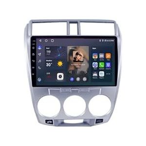 Android 12 Multimedia Stereo Video Speler Voor Honda City 2008-2014 Ondersteunt Car-play Android Auto/Bluetooth/FM AM RDS DAB+ Radio/Stuurbediening(8 Core 4G+64G)