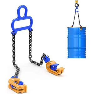 Upgrade hijskettingklemmen for motorhijsliften met een capaciteit van 2000 lbs. Ketting van koolstofstaal, geschikt for kunststof metalen vaten.