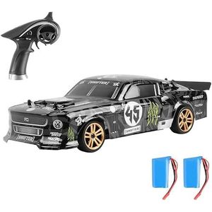 Dazii High Speed RC Race & Drift Auto voor Volwassenen, Op afstand bestuurbare 45 KM/H 4WD Waterdichte Opladen Auto met 2 Batterijen, 1/18 2,4 GHz RC Vehicle Chenille met PHA