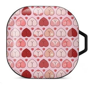 Grappige verschillende vrouwelijke peuken oordopjes hoesje compatibel met Samsung hard shell beschermhoes zwart-stijl