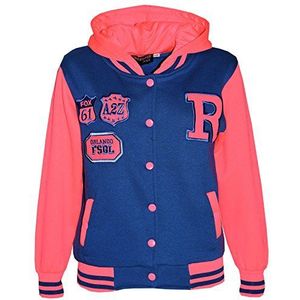 A2Z 4 Kids® Kinderen Meisjes Jongens R Fashion - B.B Jacket New Fox Royal & N Pink 13