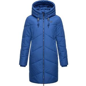 Ragwear Novista Winterjas voor dames, warme gewatteerde jas, lang, met capuchon, XS-6XL, blauw, XXL