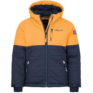 Trollkids Kinderski-jack/winterjas Hemsedal, Mango/Marine, 140