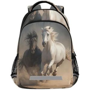 Wzzzsun Wild Desert Knight Horse Rugzak Boekentas Reizen Dagrugzak School Laptop Tas voor Tieners Jongen Meisje Kinderen, Leuke mode, 11.6L X 6.9W X 16.7H inch