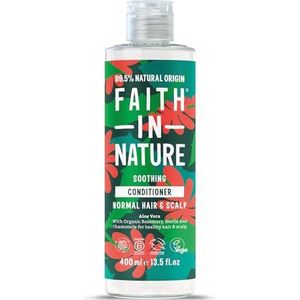 Faith in Nature Natuurlijke aloë vera-conditioner, regenererend, veganistisch en zonder dierproeven, vrij van parabenen en SLS, voor normaal tot droog haar, 400 ml