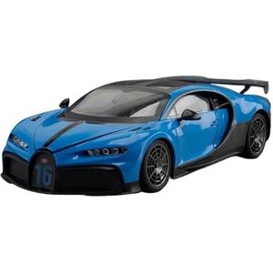 Gegoten lichtmetalen automodel Voor Bugatti 1:18 Legering Sport Model Diecasts Metal Racing Super Auto Model Simulatie Geluid Speelgoed Gift (Color : Blue)