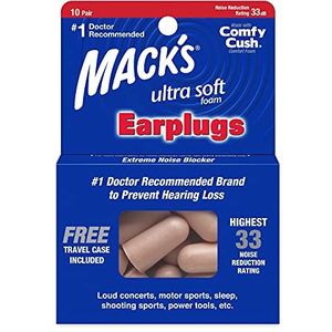 Mack's ultra zachte oordopjes van schuim, extreme gehoorbescherming, uniseks, ultra, beige, niet van toepassing