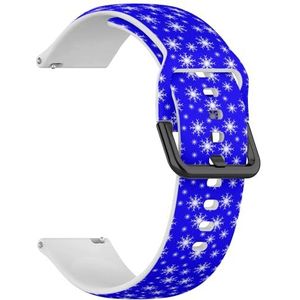 Compatibel met Garmin Fenix 7/7 Pro, Fenix 6/6 Pro, Fenix 5/5 Plus, Epix (Gen2) / Epix Pro (Gen2) (blauwe sneeuwvlok) 22 mm zachte siliconen sportband armband armband, Siliconen, Geen edelsteen