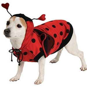 Lady Bug huisdier kostuum, Large, Rood/Zwart