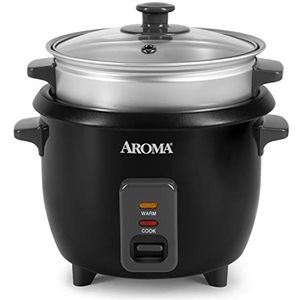 Aroma Housewares ARC-363-1NGB stoomkoker voor rijst/6 kopjes, zilverkleurig