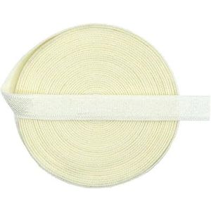 Glanzende niet-vouwbare elastische 3/8"" 10mm spandex satijnen band bh-band lingerie ondergoed naaigaren 50 100 yard per spoel-antiek wit-10mm-100 yards
