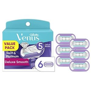 Gillette Venus Deluxe Smooth Swirl Razor Blades - 6 Pack