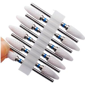 Nagelboorset, Nagelboortjesset for manicure, verpakking van 10 stuks Carbide aardbeinagelboortjes for manicure Gellak verwijderen Multicolor(No46)