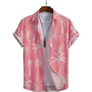 T Shirts Men Hawaiian Shirts For Men Summer Oversized Short Sleeve Youthful Clothes Tops Blouse-Cst32Gb4-S
