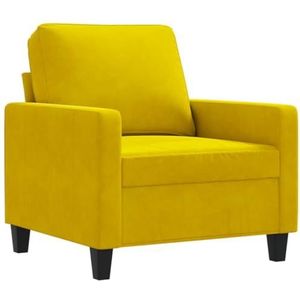 vidaXL Fauteuil 60 cm fluweel geel