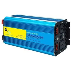 Inverter 4000W 8000W Pure Sine Wave 12V 24V 48V 110V 220V Wireless Remote Control UN EU US Socket 50Hz 60Hz Car Solar Converter (12V 220V 50Hz UN)