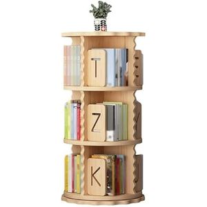 4 verdiepingen boekenplank kasten draaiende boekenplank roterende boekenkast, woonkamer hoekplank ronde 360 ​​° boekenplank toren