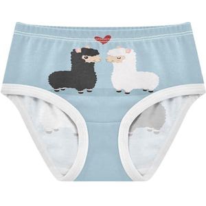 YOUJUNER Meisjesondergoed schattige lama liefde peuter onderbroek katoenen broek kleine meisjes slips comfort kinderen onderbroek, Meerkleurig, 5 jaar